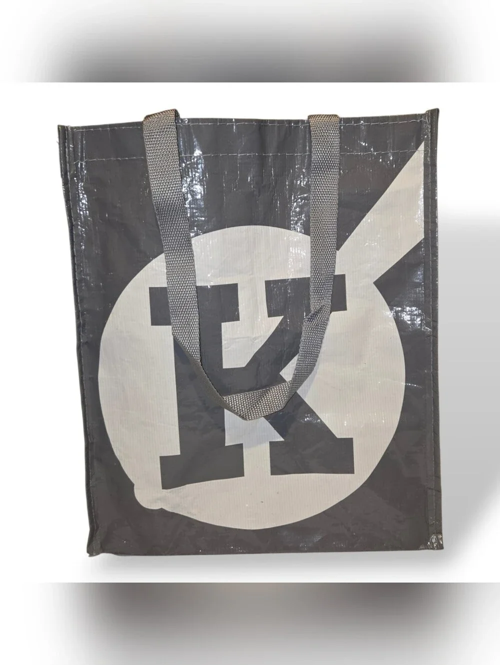 Unbranded Gray Messenger Tote with White Logo - Durable Everyday Carry